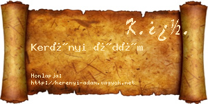 Kerényi Ádám névjegykártya