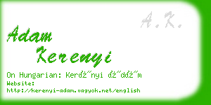 adam kerenyi business card